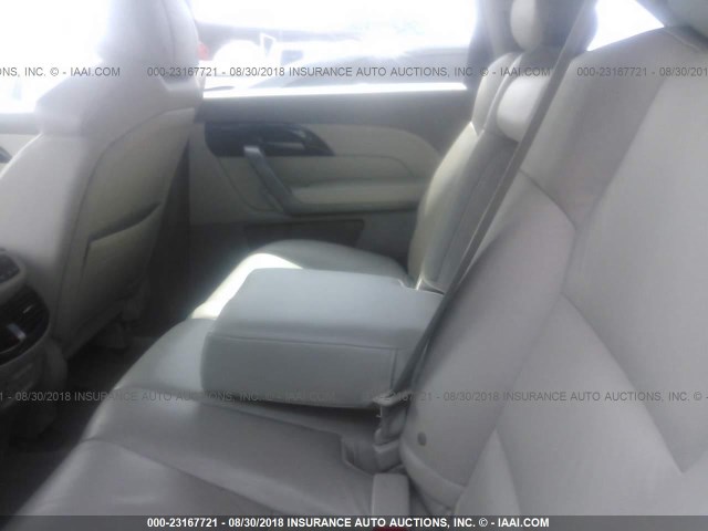 2HNYD284X9H514404 - 2009 ACURA MDX TECHNOLOGY WHITE photo 8