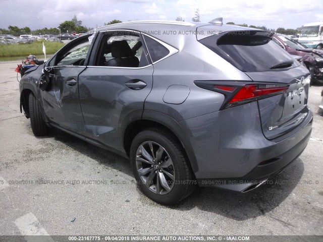 JTJYARBZ2J2114584 - 2018 LEXUS NX 300/BASE/F SPORT GRAY photo 3