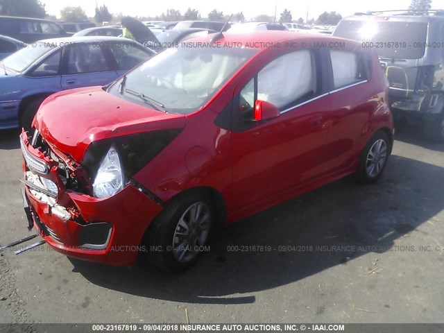 KL8CL6S0XFC711774 - 2015 CHEVROLET SPARK EV 2LT RED photo 2