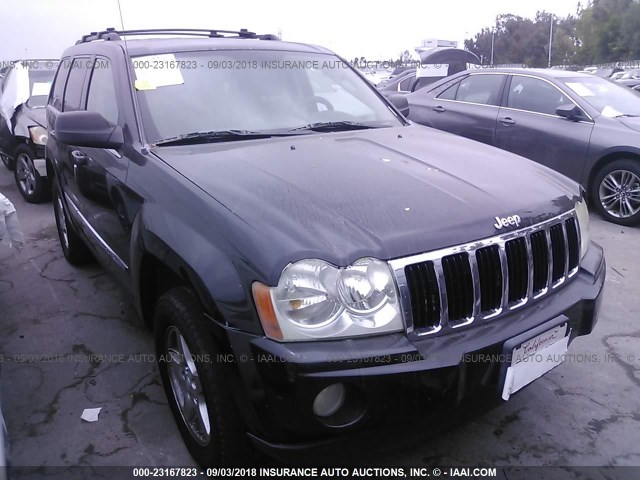 1J8HS58N95C615316 - 2005 JEEP GRAND CHEROKEE LIMITED BLACK photo 1