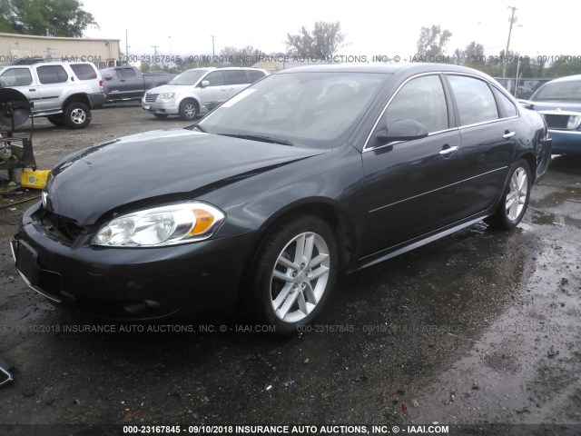 2G1WC5E38E1142974 - 2014 CHEVROLET IMPALA LIMITED LTZ GRAY photo 2