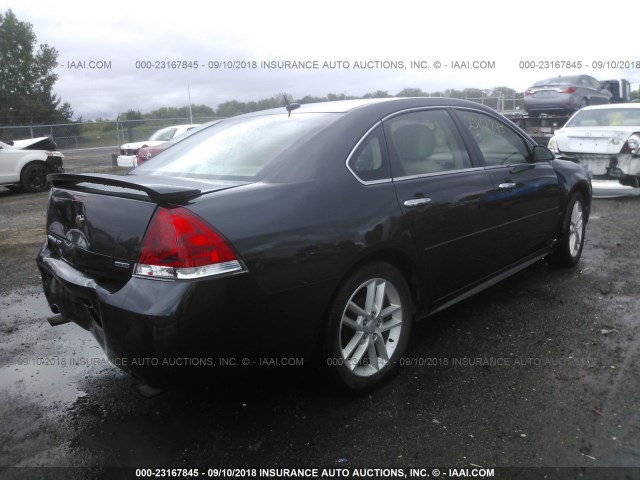 2G1WC5E38E1142974 - 2014 CHEVROLET IMPALA LIMITED LTZ GRAY photo 4