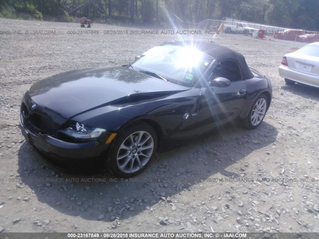 4USBU33567LW60200 - 2007 BMW Z4 3.0 BLACK photo 2