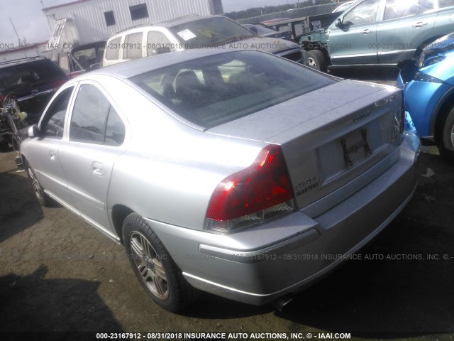 YV1RS592162517690 - 2006 VOLVO S60 2.5T SILVER photo 3