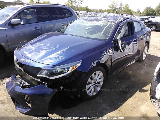 5XXGT4L38JG192027 - 2018 KIA OPTIMA LX/S BLUE photo 4