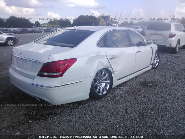 KMHGH4JF2BU029041 - 2011 HYUNDAI EQUUS SIGNATURE/ULTIMATE WHITE photo 4