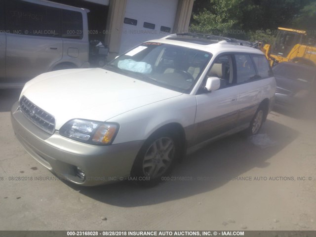4S3BH686837612293 - 2003 SUBARU LEGACY OUTBACK LIMITED WHITE photo 2