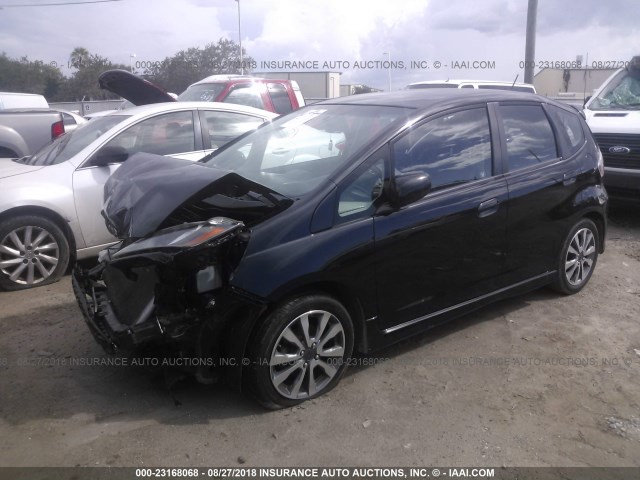 JHMGE8H53CS003660 - 2012 HONDA FIT SPORT BLACK photo 2