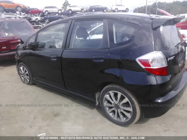 JHMGE8H53CS003660 - 2012 HONDA FIT SPORT BLACK photo 3