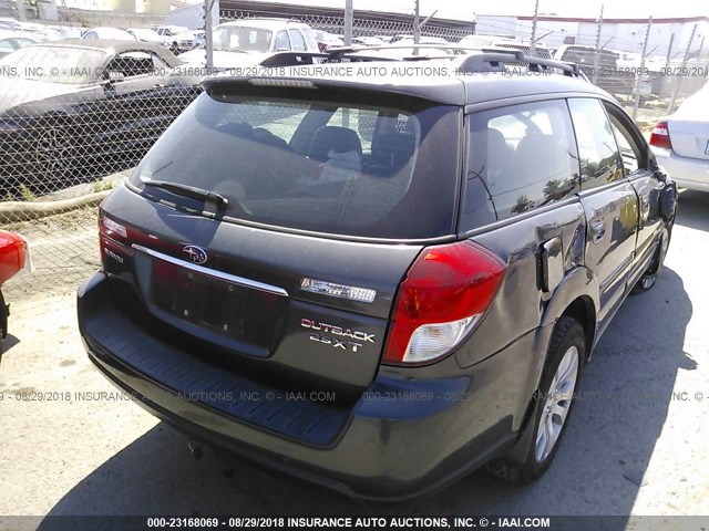 4S4BP63C186301703 - 2008 SUBARU OUTBACK 2.5XT LIMITED GRAY photo 4