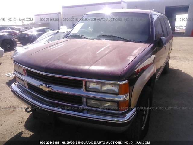 1GNGK26J3XJ441699 - 1999 CHEVROLET SUBURBAN K2500 MAROON photo 6