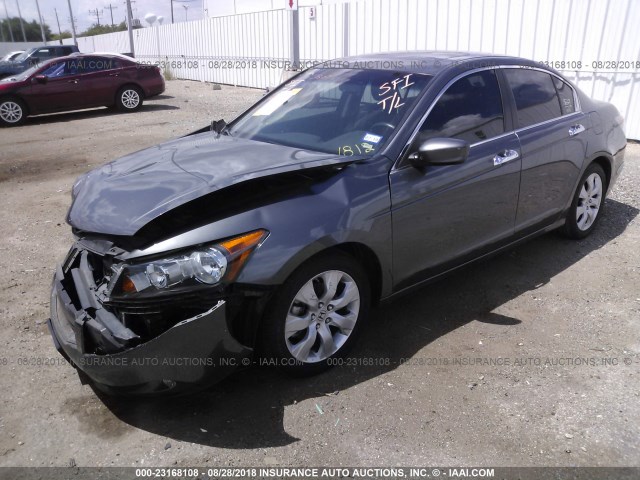 1HGCP36898A071812 - 2008 HONDA ACCORD EXL GRAY photo 2