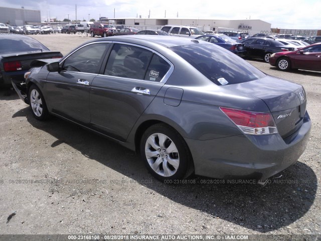 1HGCP36898A071812 - 2008 HONDA ACCORD EXL GRAY photo 3