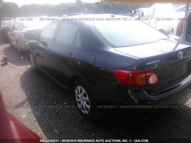 1NXBU4EE3AZ342931 - 2010 TOYOTA COROLLA S/LE/XLE BLACK photo 3