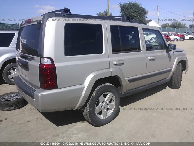1J8HG48K97C602988 - 2007 JEEP COMMANDER SILVER photo 4