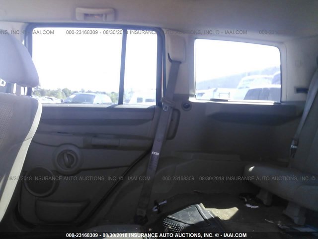 1J8HG48K97C602988 - 2007 JEEP COMMANDER SILVER photo 8