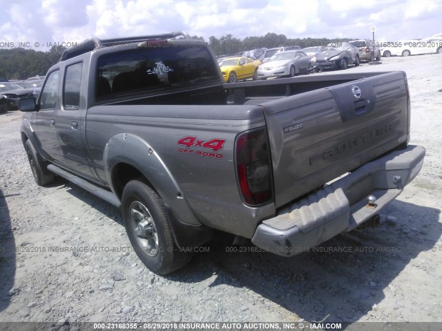 1N6ED29Y34C437409 - 2004 NISSAN FRONTIER CREW CAB XE V6 GRAY photo 3