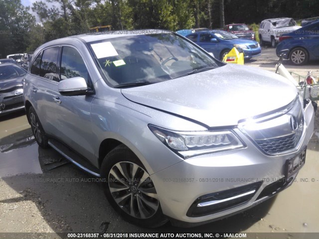 5FRYD4H4XEB020074 - 2014 ACURA MDX TECHNOLOGY SILVER photo 1