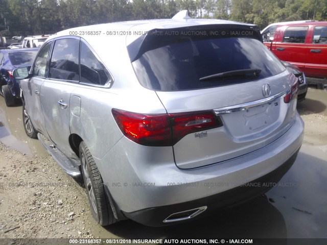 5FRYD4H4XEB020074 - 2014 ACURA MDX TECHNOLOGY SILVER photo 3