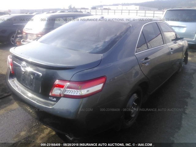 4T1BK3EK6AU107445 - 2010 TOYOTA CAMRY SE/LE/XLE GRAY photo 4