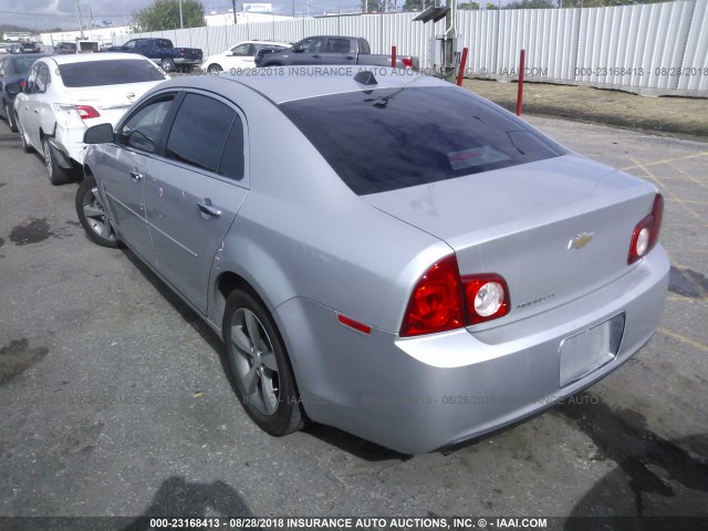 1G1ZC5EU9CF275741 - 2012 CHEVROLET MALIBU 1LT SILVER photo 3
