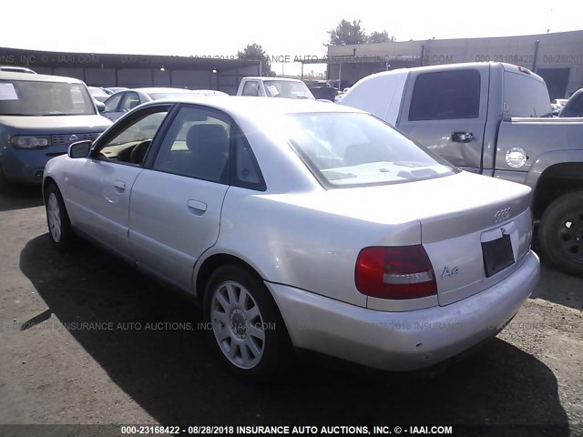 WAUDC68D7YA082234 - 2000 AUDI A4 1.8T QUATTRO SILVER photo 3