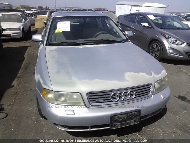 WAUDC68D7YA082234 - 2000 AUDI A4 1.8T QUATTRO SILVER photo 6