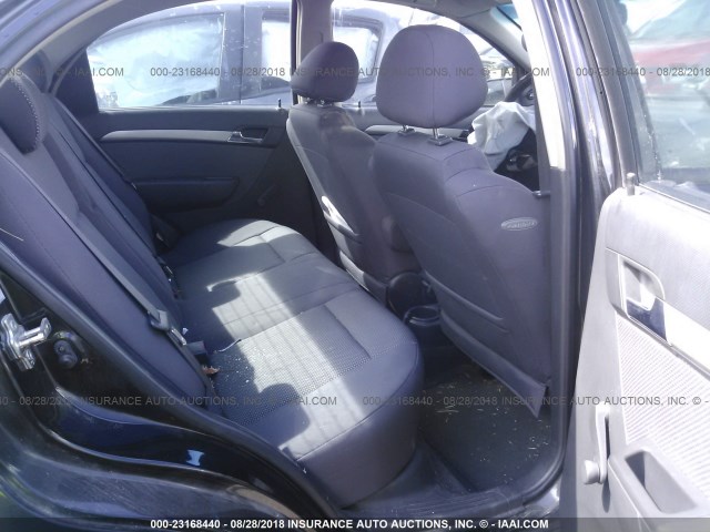 KL1TD56668B061032 - 2008 CHEVROLET AVEO LS BLACK photo 8