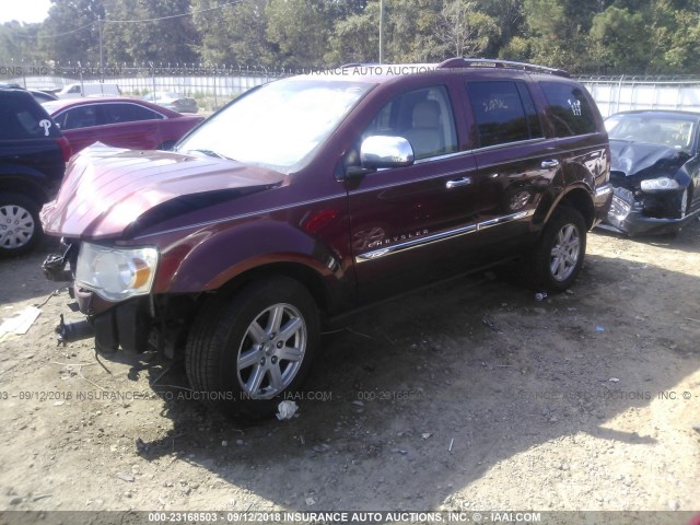 1A8HX58N18F112657 - 2008 CHRYSLER ASPEN LIMITED MAROON photo 2