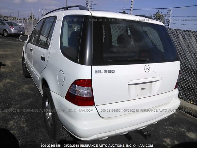 4JGAB57E13A447105 - 2003 MERCEDES-BENZ ML 350 WHITE photo 3