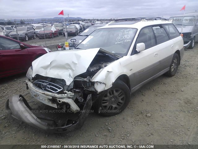 4S3BH896617645154 - 2001 SUBARU LEGACY OUTBACK H6 3.0 VDC CREAM photo 2