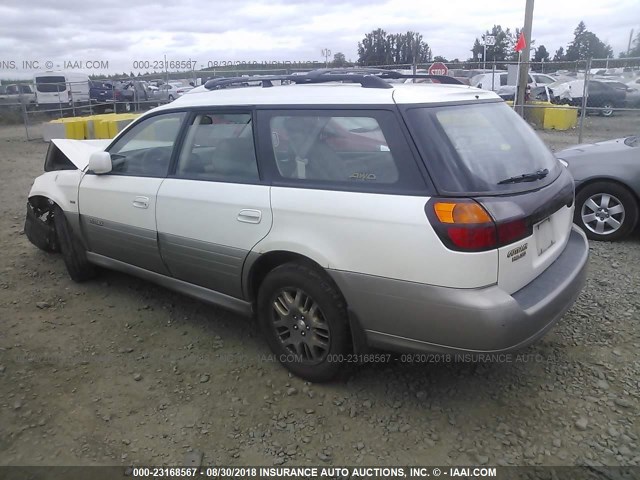 4S3BH896617645154 - 2001 SUBARU LEGACY OUTBACK H6 3.0 VDC CREAM photo 3