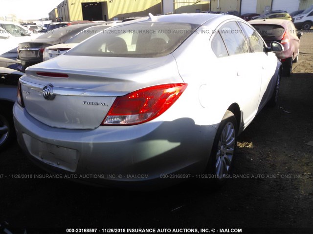 2G4GR5EK2C9153870 - 2012 BUICK REGAL 银色 照片 4