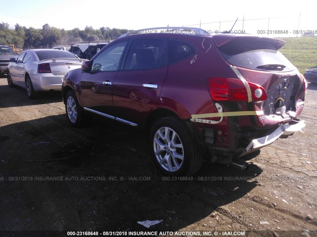 JN8AS5MVXBW306144 - 2011 NISSAN ROGUE S/SV/KROM RED photo 3