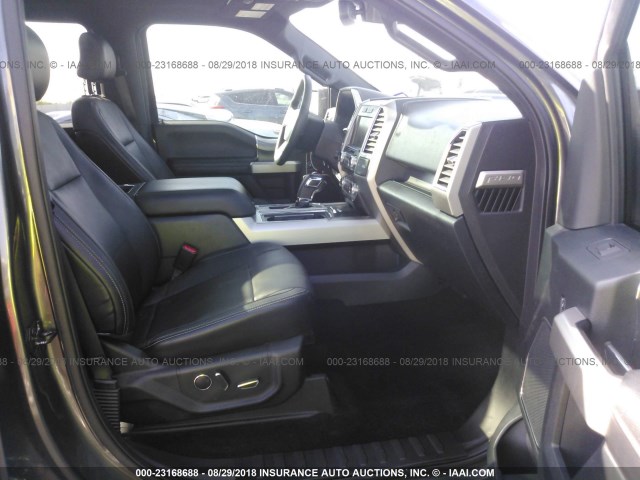 1FTEW1EF1FFA23851 - 2015 FORD F150 SUPERCREW GRAY photo 5