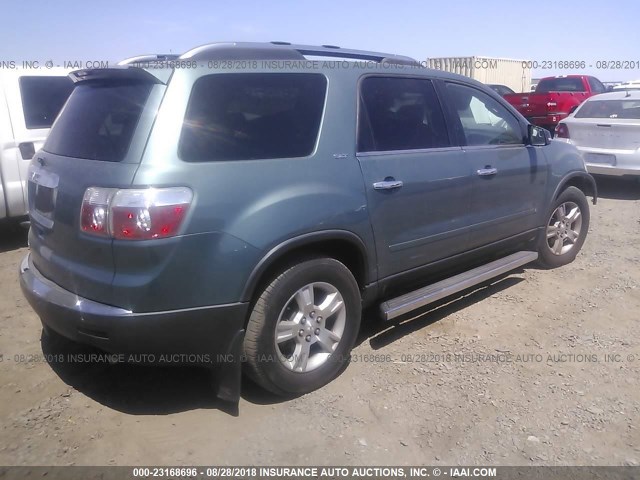 1GKER33D69J185386 - 2009 GMC ACADIA SLT-2 TEAL photo 4