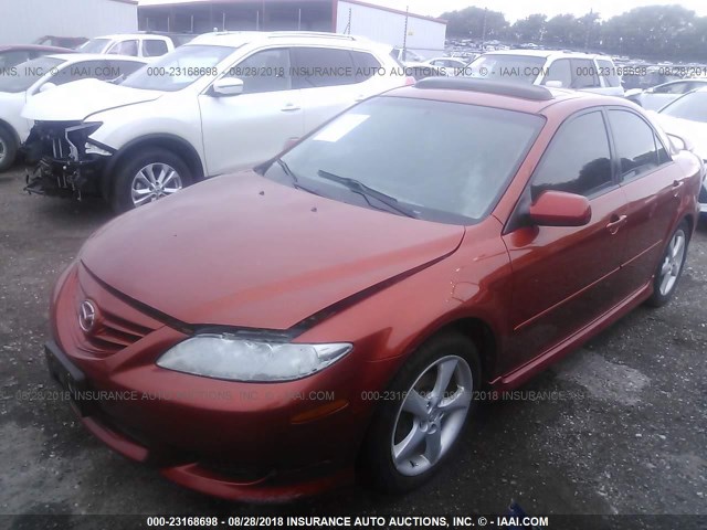 1YVHP80C855M15840 - 2005 MAZDA 6 I ORANGE photo 2