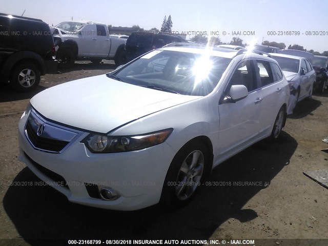 JH4CW2H61CC000980 - 2012 ACURA TSX TECH WHITE photo 2