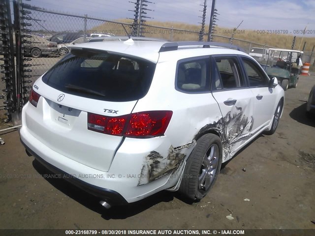 JH4CW2H61CC000980 - 2012 ACURA TSX TECH WHITE photo 4