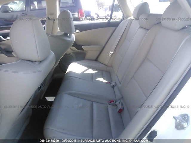 JH4CW2H61CC000980 - 2012 ACURA TSX TECH WHITE photo 8