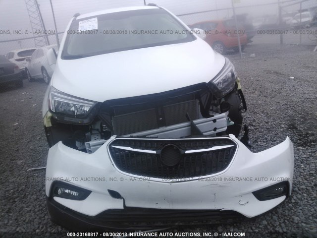 KL4CJBSB5HB042534 - 2017 BUICK ENCORE PREFERRED II WHITE photo 6