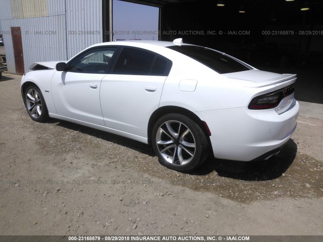 2C3CDXCT4GH104601 - 2016 DODGE CHARGER R/T WHITE photo 3