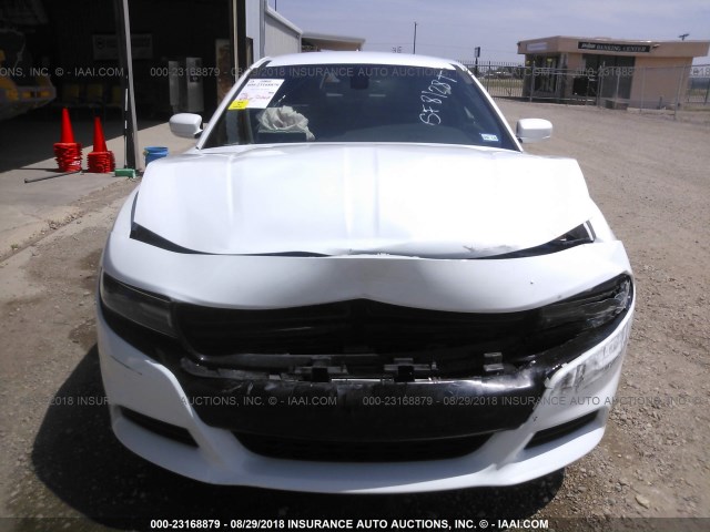 2C3CDXCT4GH104601 - 2016 DODGE CHARGER R/T WHITE photo 6