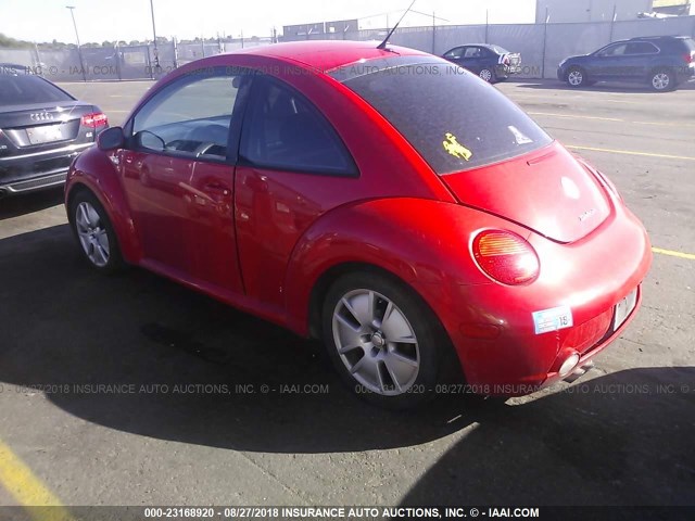 3VWFE21C93M402064 - 2003 VOLKSWAGEN NEW BEETLE TURBO S RED photo 3