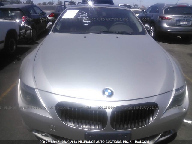 WBAEH73484B190210 - 2004 BMW 645 CI AUTOMATIC Champagne photo 6