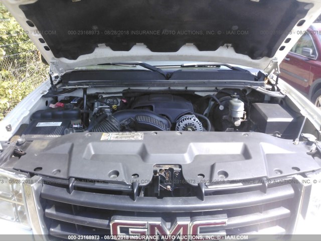 2GTEK19J481136004 - 2008 GMC SIERRA K1500 WHITE photo 10