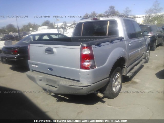 1FMZU67E51UC84747 - 2001 FORD EXPLORER SPORT TR  SILVER photo 4