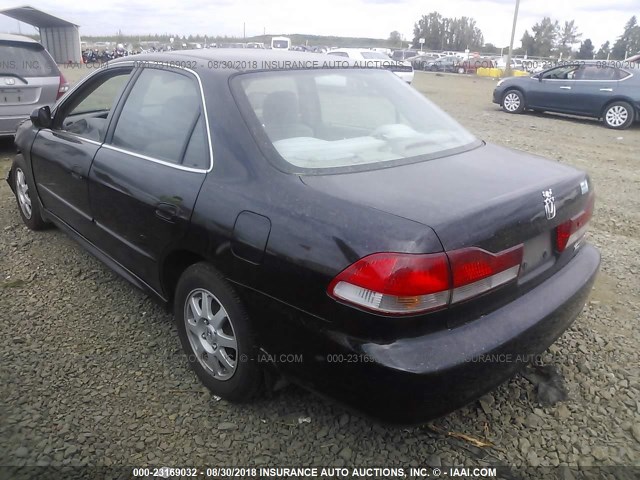 1HGCG66802A138841 - 2002 HONDA ACCORD EX/SE BLACK photo 3