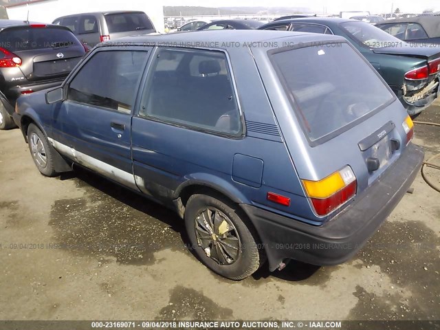 1NXAE82G6JZ550792 - 1988 TOYOTA COROLLA FX BLUE photo 3