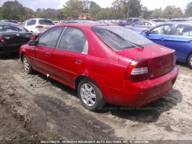 KNAFB1615Y5210387 - 2000 KIA SPECTRA GS/GSX RED photo 3